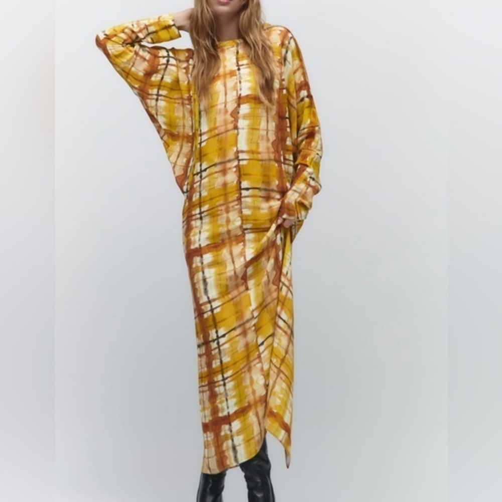 ZARA PRINTED MIDI DRESS‎